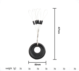 Boite de connecteurs de flotteur coulissants, ligne de pêche, connecteur à tige et hameçon, pivots à roulement avec matériel de pêche - Product Image 3