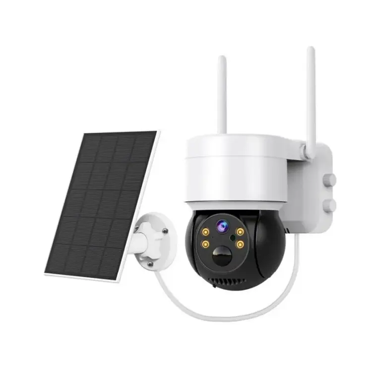 1080P Icsee 360 degree Color Night Vision Outdoor Smart Wireless Wifi PTZ Outdoor Solar Panel For CCTV Camera