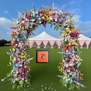 Décor d'arche <span class=keywords><strong>de</strong></span> mariage inspiré du printemps et <span class=keywords><strong>de</strong></span> l'été. Arche <span class=keywords><strong>de</strong></span> mariage Arche <span class=keywords><strong>de</strong></span> rose artificielle, Arrangement <span class=keywords><strong>de</strong></span> rangée <span class=keywords><strong>de</strong></span> fleurs - Product Image 1