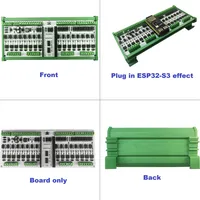 Modules ESP32-S3 ESS3H32 44 broches, 16DI-16DO RS485, 3A MOS PWM, convertisseurs numériques/analogiques ESP32-S3 Wi-Fi BLE D CDC, bornes à vis
