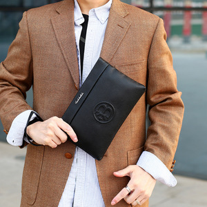 Borsa a Mano da <span class=keywords><strong>Uomo</strong></span> in Vera Pelle di Vacchetta, Stile Business Casual, Design Semplice ed Elegante, Trendy a <span class=keywords><strong>Tracolla</strong></span> - Product Image 3