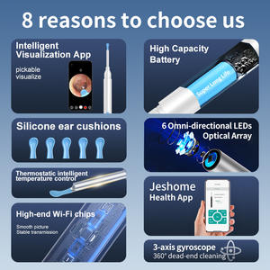 Limpiador de Oídos Visual Profesional Mejorado, Inalámbrico, de Silicona y Plástico, para Uso Doméstico, Enchufe Estadounidense, Conexión WiFi - Product Image 5