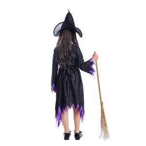 <span class=keywords><strong>Costume</strong></span> da <span class=keywords><strong>bambina</strong></span> classica per bambini di Halloween viola <span class=keywords><strong>pipistrello</strong></span> piccolo vestito da strega Set di costumi da gioco. - Product Image 3