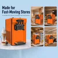 Nouvelle machine à crème glacée molle commerciale 3 saveurs 25-28L/H 2000W en acier inoxydable 304 avec pompe à air et écran LED GQ-25C Pro