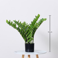 Adorno de Jardín para Oficina, Planta Artificial de Plástico Verde en Maceta, Decoración para el Hogar, Plantas Falsas, Vegetación Artificial
