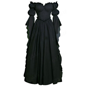 Nuevo Vestido Medieval Gótico para Mujer, Vestido <span class=keywords><strong>de</strong></span> Corte Negro y Rojo, Vestido Retro Renacentista <span class=keywords><strong>de</strong></span> <span class=keywords><strong>Palacio</strong></span>, Disfraz <span class=keywords><strong>de</strong></span> Princesa para Halloween, Carnaval, Fiesta, Cosplay - Product Image 3