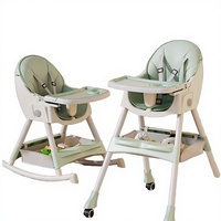 Chaise haute pour bébé en vente chaude, chaise coulissante, pliable, portable, design moderne et sécurisé pour la cuisine, la salle à manger, l'extérieur, l'hôtel et l'école