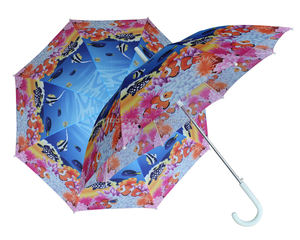 Parapluie automatique classique de <span class=keywords><strong>23</strong></span> pouces, impression numérique droite, résistant aux UV - Product Image 6