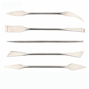 เครื่องมือ<span class=keywords><strong>ดิน</strong></span>เผาเครื่องปั้น<span class=keywords><strong>ดิน</strong></span>เผาสแตนเลสคุณภาพสูงชุด5ชิ้นมีดแกะสลักแบบจำลอง<span class=keywords><strong>พลั่ว</strong></span>ทาสีน้ำมัน - Product Image 2