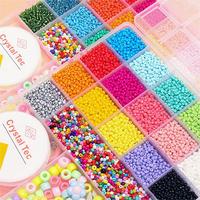 Perles DIY Kit de Fabrication de Bijoux Grilles Ensembles de Graine de Verre Kits de Perles en Gros Bracelets Alphabet Lettre Perle pour Arts Artisanat cadeau
