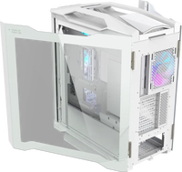 Gabinete para PC Gamer AORUS C601 GLASS ICE Blanco, Mediano, RGB, con Soporte E-ATX y Radiador Frontal de 420mm
