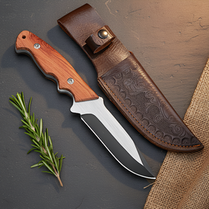 Mini Cuchillo Portátil de Hoja Recta para Caza y Camping, Multifuncional, para Pescar, Comer Carne y Frutas - Product Image 1