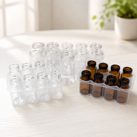 Flacon de test personnalisé en verre avec bouchon à sertir en aluminium à charnière, hermétique et étanche, pour le stockage et la recherche en laboratoire
