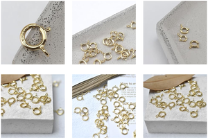 Grande Promotion Fermoirs Anneaux à Ressort en Or Rempli 14K pour Bracelets, Colliers et Création de Bijoux – Tailles 5mm, 5.5mm, 6mm, 7mm - Product Image 5