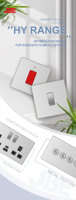 Prise USB commutée 13A SP en acier inoxydable de norme britannique (Type A+C) avec installation facile pour usage domestique 250V