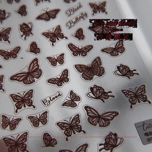 Pegatina 5d, mariposa sedienta de sangre, rosa, Margarita, pajarita rosa, tomoni en relieve, autoadhesivo, decoración artística para uñas - Product Image 2