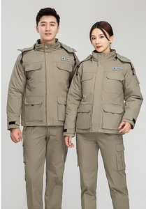 DFW0216 Uniformes d'hiver antistatiques kaki à maintien de la chaleur pour électriciens - Product Image 2