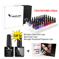 Nouveau Canni Venalisa VIP123 vernis à ongles Gel apprenant début OEM ensemble complet 60 ongles en Gel de couleur marque privée vernis à ongles cadeau ki