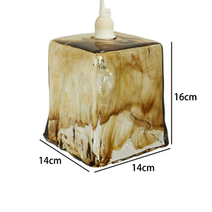 Wholesale Modern <strong>Square</strong> Caramel Chandelier Light <strong>Shade</strong> Blown Glass <strong>Lamp</strong> Covers <strong>Shades</strong> - Product Image 3