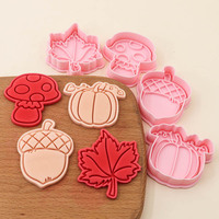 HY Emporte-pièces et moules à biscuits pour l'automne et Thanksgiving, motifs feuille d'érable, citrouille, gland