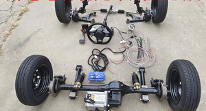 DIY модифицированный Электрический четырехколесный автомобиль <span class=keywords><strong>Go</strong></span>-<span class=keywords><strong>kart</strong></span> аксессуары Передняя подвеска рулевой дифференциальный вал трансмиссионный двигатель - Product Image 4