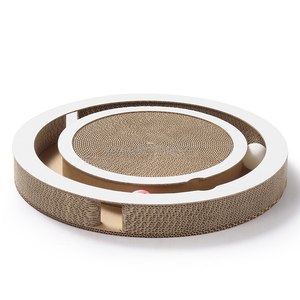 Jouet pour <span class=keywords><strong>chat</strong></span> écologique et durable, griffoir rond pour <span class=keywords><strong>chat</strong></span> avec balle de jeu, fabriqué en papier, arbres et griffoirs pour <span class=keywords><strong>chat</strong></span> écologiques - Product Image 2