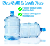 Lot de 3 bouchons de rechange en silicone réutilisables anti-déversement pour bidons d'eau de 5 gallons, compatibles avec les bouteilles d'eau de 55 mm (standard/à vis/couronne)