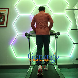 Personalizado Diy Rgb Creative Showroom Gimnasio Hexágono Iluminación Azul Rosa Hex <span class=keywords><strong>Led</strong></span> Luces - Product Image 5