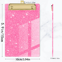 Support de tableau d'écriture avec logo personnalisable avec clip en métal acrylique brillant Clip de pression Clip de menu-pour les cadeaux d'affaires et promotionnels