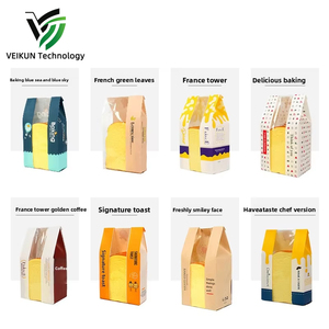 Sacchetto per Pane in Carta Kraft Antiossidante VEIKUN con Finestra, Logo Personalizzato, Biodegradabile, per Imballaggio di Toast e Prodotti da Forno - Product Image 3