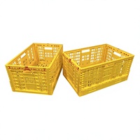 Caisse pliable en plastique pour l'organisation de l'épicerie et de la maison, panier de rangement pliable en PP pour fruits et légumes, vente en gros