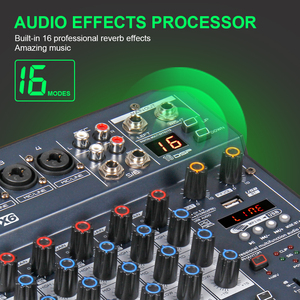 Mezclador de Audio Digital Mini de 6 Canales Debra Audio, Fader, BT4.2, Efecto de Reverberación 16DSP, 48V, Grabación por PC, Receptores de Banda - Product Image 3
