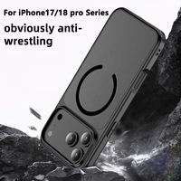 Coque de téléphone magnétique ODM OEM pour iPhone 16 17 18 Pro Max, antichoc en TPU+PC, anti-chute, anti-traces de doigts, anti-jaunissement