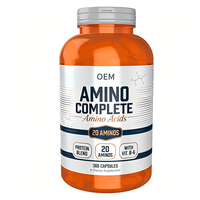 Bioby OEM Private Label Amino Complete 360 Capsules avec 20 Aminos, Mélange de Protéines et Vitamine B-6 pour l'Énergie et la Récupération