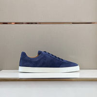Chaussures de marche décontractées pour hommes, style britannique et européen, tendance automne 2026, en cuir véritable perforé et respirant, à lacets plats