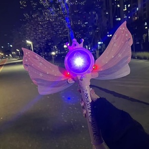 New Product Magic Stick <b>Bubble</b> Gun Machine Toys Princess Fairy Light Butterfly Plastic <b>Bubble</b> Wands for <b>Kids</b> Gift - Product Image 2