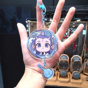 Özel Nezha film sıcak karakterler Glitter etkisi anahtarlık fabrika şirket logo promosyon reklam alize ricrafts el sanatları - Product Image 6