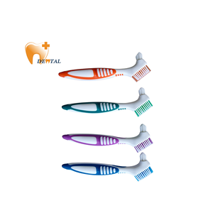 Vente chaude Portable <span class=keywords><strong>Dentaire</strong></span> Faux Dents Brosse De Nettoyage Double Face Poils Brosse pour Dentier Soins Orthodontique Brosse À Dents - Product Image 1