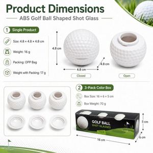 Juego de Vasos de Vino con Forma de Pelota de Golf, Vasos de Whisky de Acero Inoxidable y Plástico, Recuerdos de Golf de Lujo, Regalos Promocionales - Product Image 3