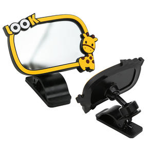 Espejo retrovisor para coche de bebé, diseño de jirafa de dibujos animados, universal, plano, para observación de seguridad infantil - Product Image 1