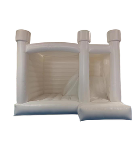 Castillo Inflable Blanco Comercial con Piscina de Pelotas, Tobogán Acuático y Alquiler - Product Image 1
