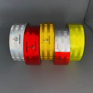 สติกเกอร์สะท้อนแสงสีขาวแดง DOT-C2 สำหรับรถบรรทุก รถพ่วง ป้ายเตือนความปลอดภัย - Product Image 3