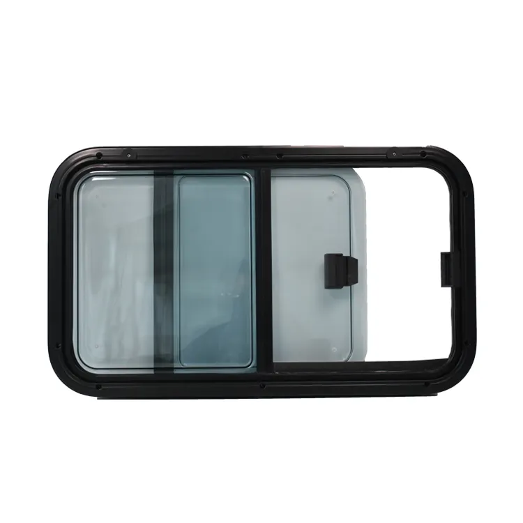 Jishun-ventana deslizante para remolque RV, 320x550, apertura derecha, doble capa