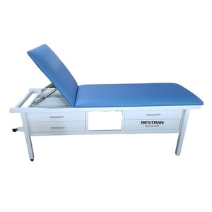 Table d'examen hospitalière réglable avec dossier et tiroirs BT-EA028, <span class=keywords><strong>lit</strong></span> d'examen patient avec matelas en PU, prix du <span class=keywords><strong>lit</strong></span> patient - Product Image 4
