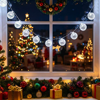 Guirlande lumineuse à 10 boules disco miroir personnalisées OEM, fonctionnant sur piles, pour fournitures de fête, mariage, festival, décoration de chambre