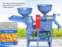 Moulin Électrique Combiné pour Grains, Riz, Maïs et Soja avec Décortiqueuse à Paddy