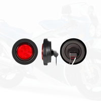 Harga Pabrik 8 Pcs Lampu Penanda Samping LED Cincin Karet Merah 4 LED 2-Inci untuk Truk dan Trailer Tugas Berat
