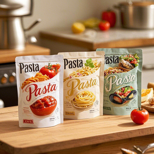 Tamaño personalizado respetuoso con el medio ambiente troquelado Macarrones Pasta Spaghetti Fusilli fideos espiral embalaje vacío bolsa de Pasta - Product Image 6