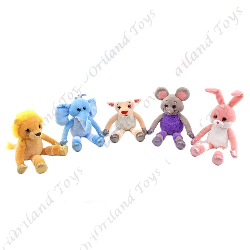 Figura de animal de juguete personalizada, elefante de peluche, oveja, León