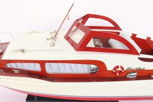 Modèle de yacht de croisière en bois peint à la main de qualité supérieure GIA NHIEN CHRIS CRAFT COMMANDER 1954, décoration nautique pour la maison ou le bureau - Product Image 6